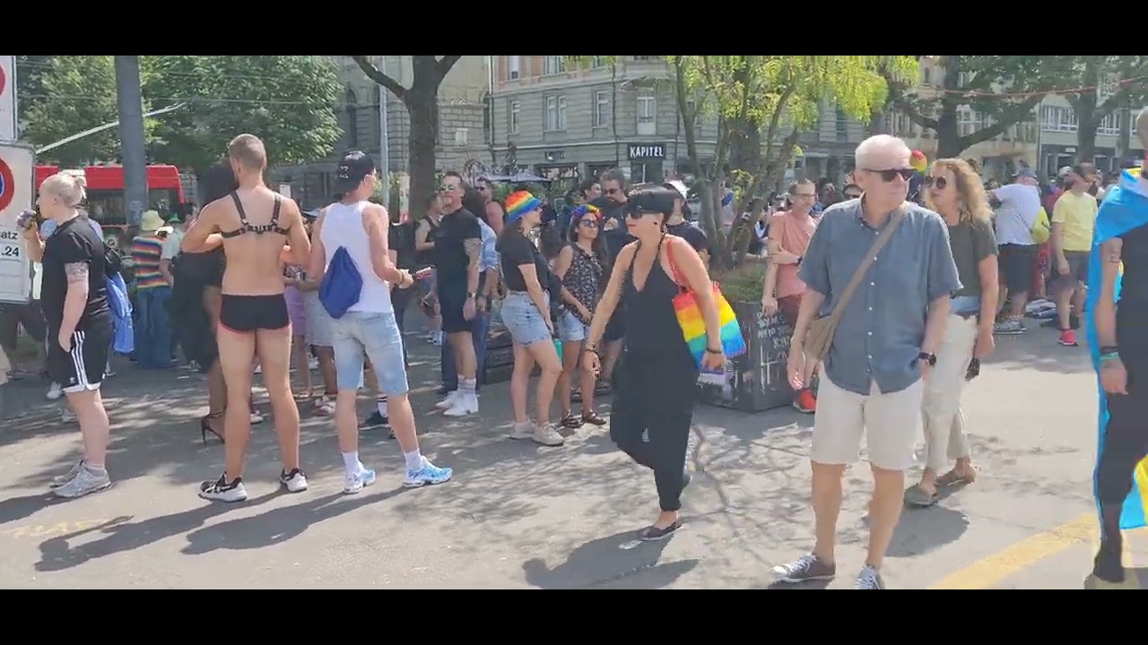 Pride Bern: Hemmungslos auch wenn Kinder herum laufen auf der Sch&uuml;tzenmatte und unterwegs