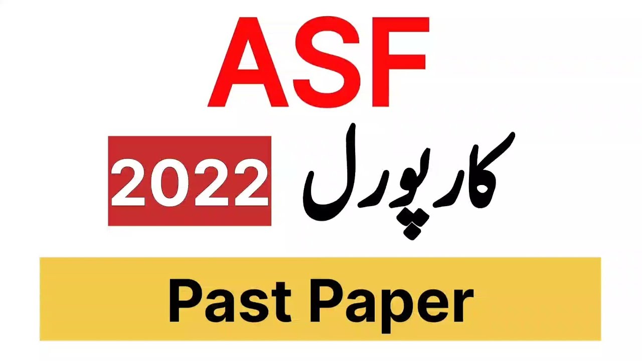 ASF Corporal Past Paper 2022