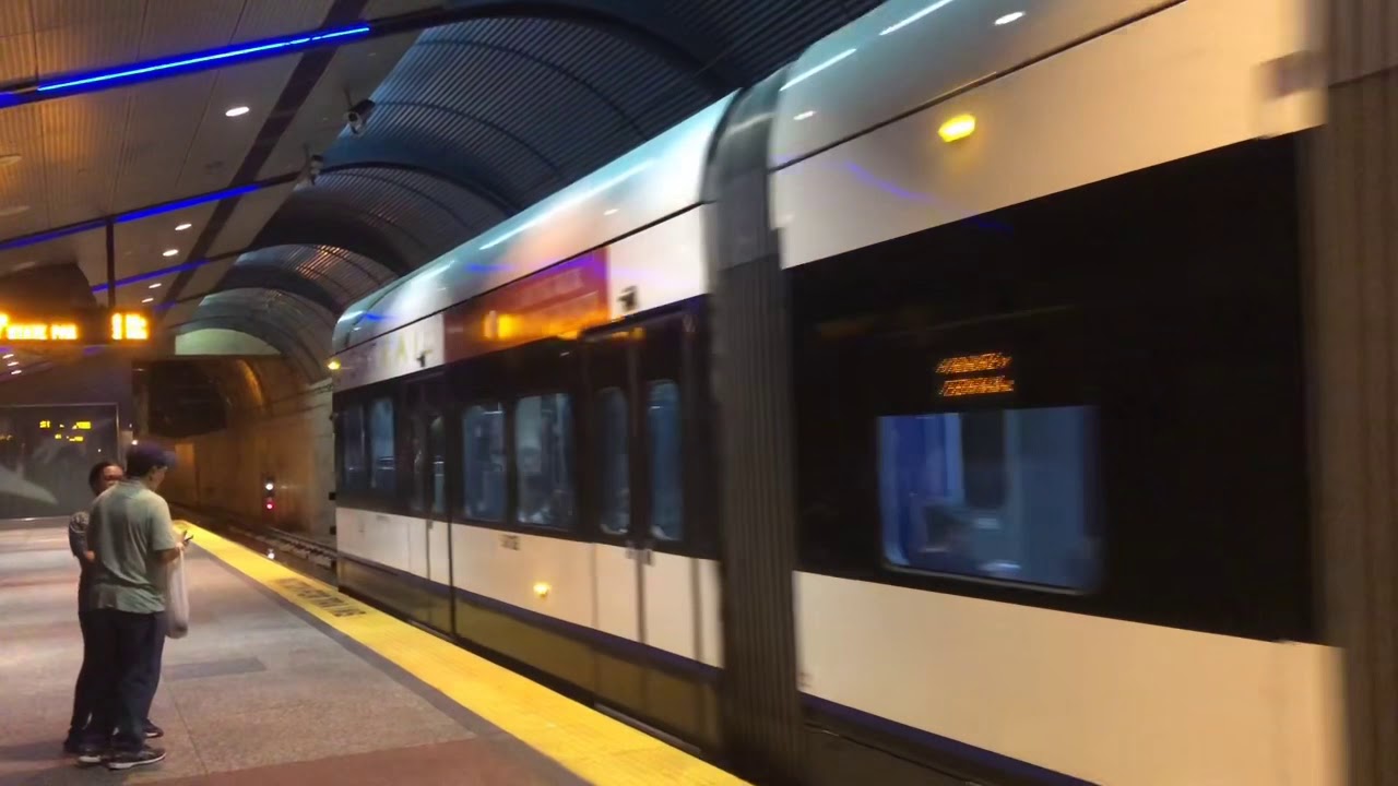 Hudson-Bergen Light Rail trains at Bergenline Ave