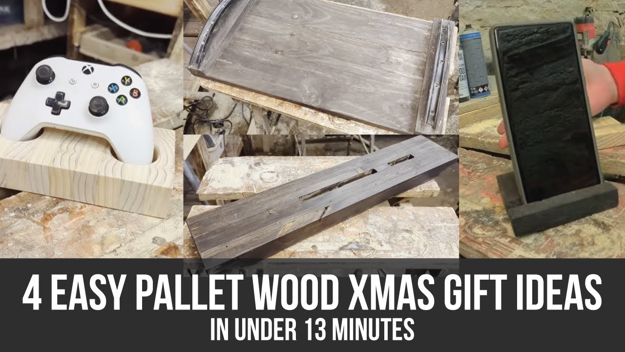 4 Easy Pallet Wood Christmas Present Ideas in under 13 minutes!