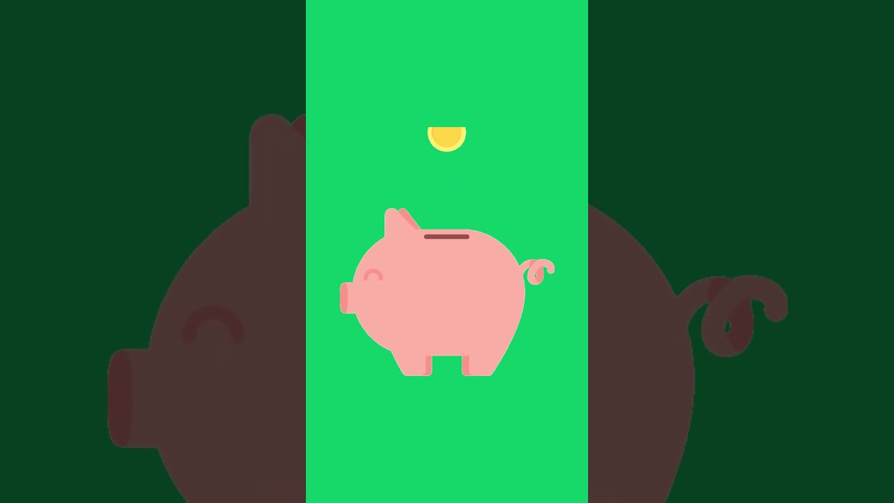 green screen piggy bank|coins falling|#greenscreen #animation #shortsvideo #piggybank