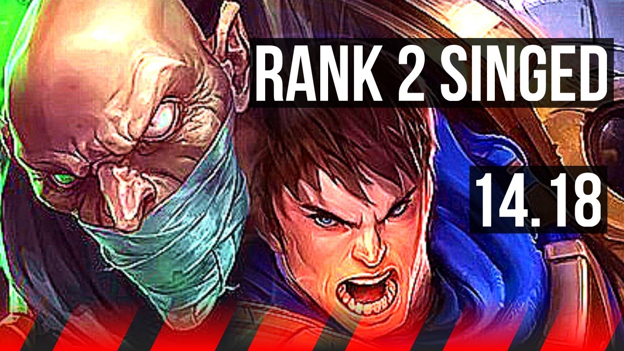 SINGED vs GAREN (TOP) | Rank 2 Singed, 6/1/6, 2000+ games | EUW Grandmaster | 14.18