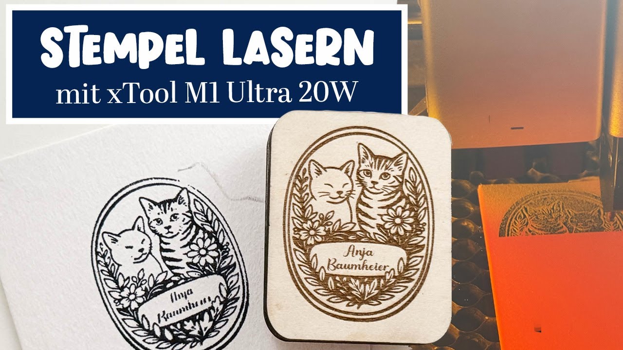 Stempel lasern 😱 Stempel selber machen mit dem Laser – DIY mit dem xTool M1 Ultra #laser