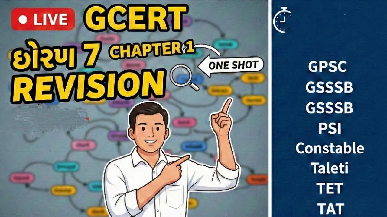 Gcert dhoran 7 chapter 1 | too the point lecture | gpsc , gsssb, gpssb panchayat clerk constable