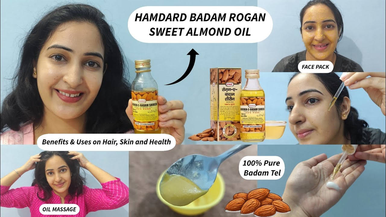 Humdard Badam Rogan Sweet Almond Oil🌰Honest Review |🌿Benefits and Uses for Hair💇‍♀️ Skin✨& Health💛