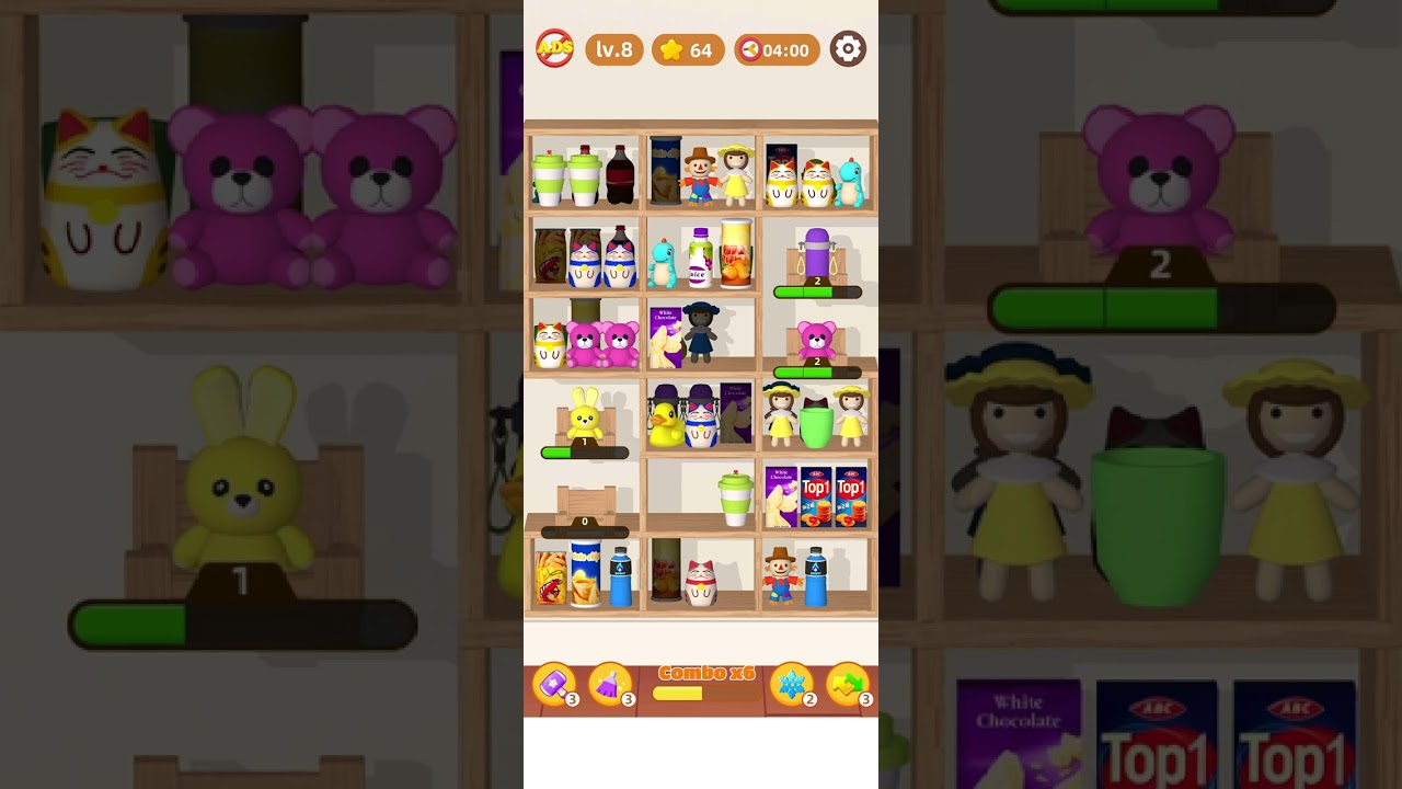 Goods Sort Walkthrough, Level 8, FullHD 60 fps.