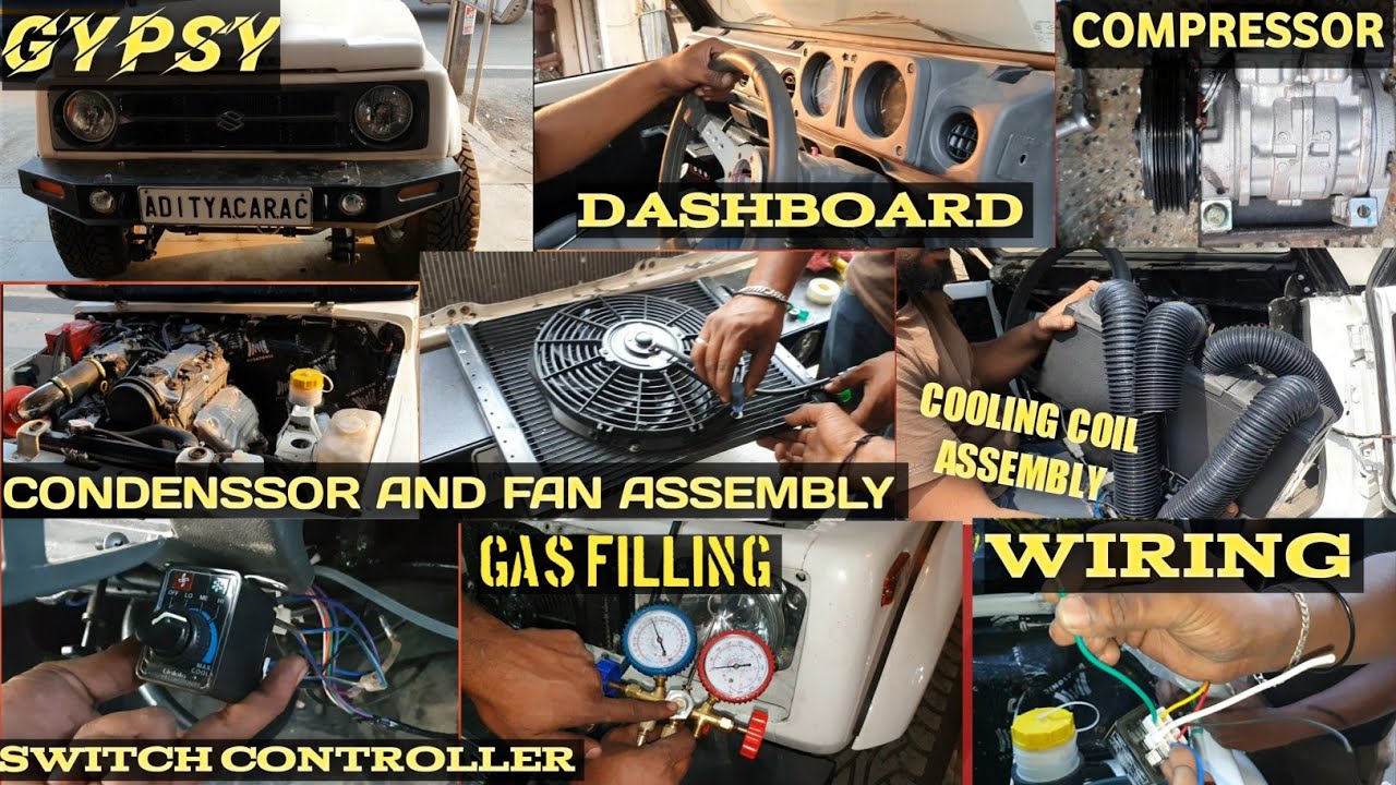 Maruti Gypsy AC Fitting Tutorial | Full Installation Process Explained step by step in hindi