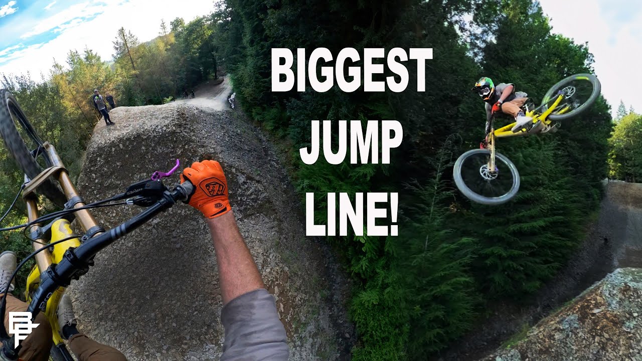 HITTING THE BIGGEST BIKE PARK JUMP LINE IN THE UK!