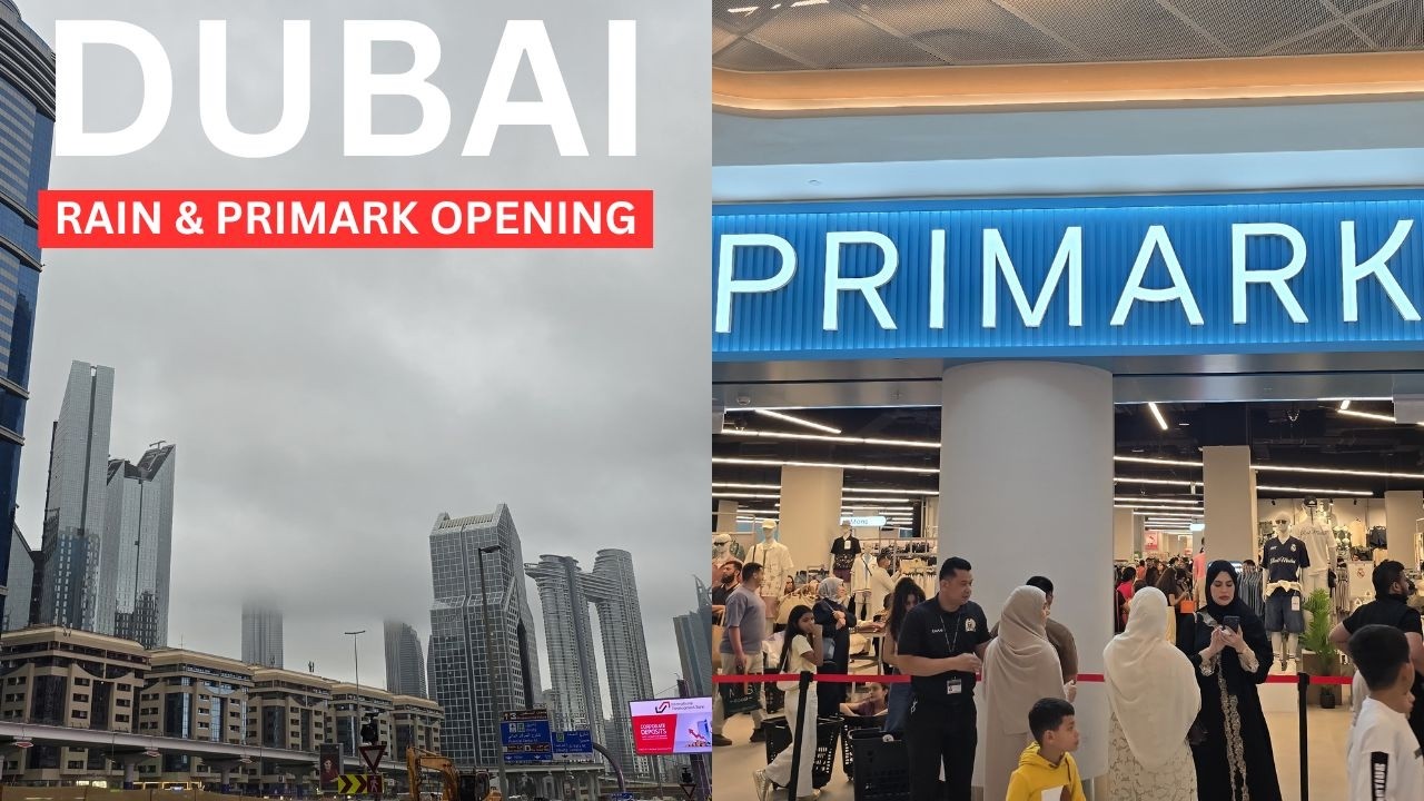 Primark Dubai Shopping 🛍️ | Rainy Day 4K Walking Tour in Dubai Mall 🌧️ | Indoor Walk, Travel Vlog