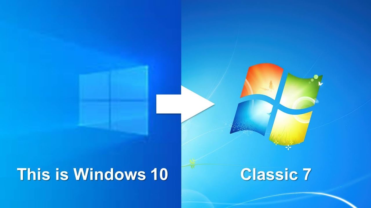 This is Windows 10 to Classic 7