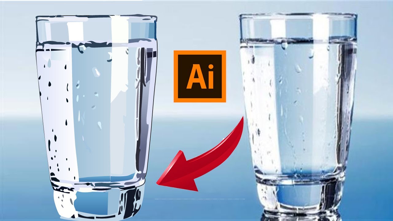 Realistic GLASS | Speed Art Adobe Illustrator Vector Art  Adobe illustrator tutorials