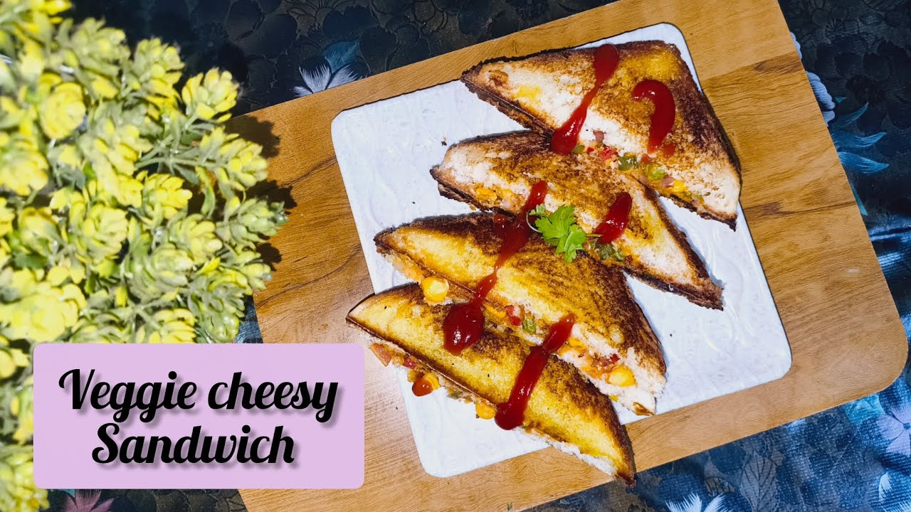 Veggie cheesy sandwich 🤤🥪#likeandsubscribe #supportmychannel #fyyyyyyyyyyyp #veggiecheesysandwich 👌🏻