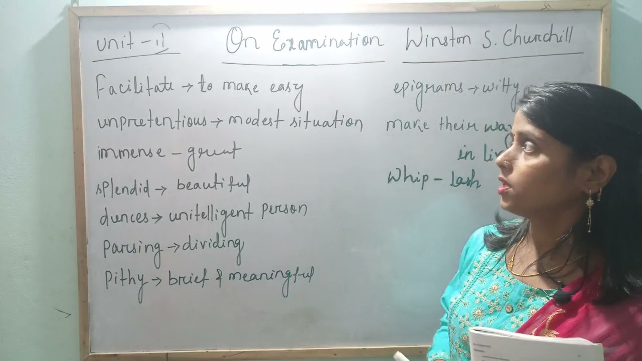 On Examination ( Unit - II )