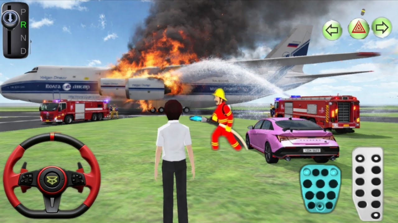 🔥 Airplane Fire Emergency Rescue | Firefighters Action 🚒 | 3D Driving Class 2 Gameplay