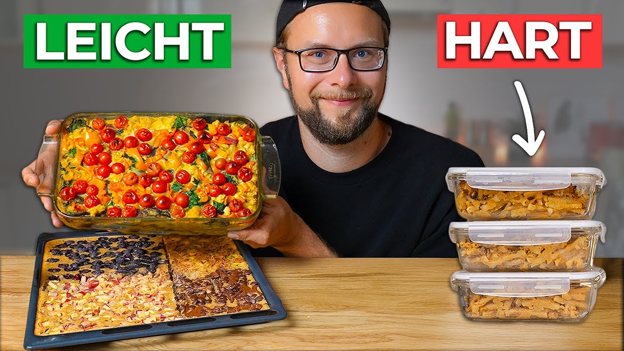 Wie Meal Prep besser geht (+ 3 SCHNELLE Rezepte)