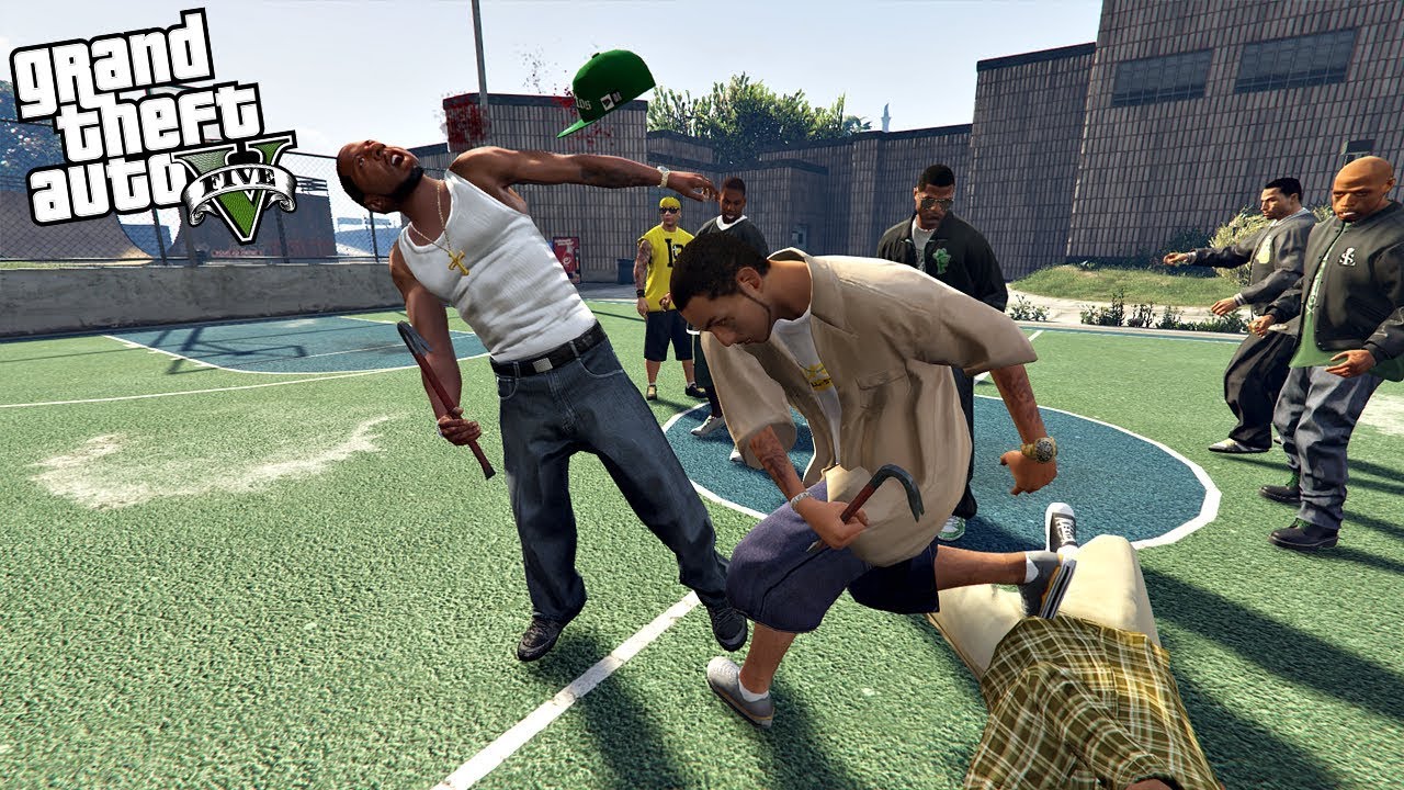 JOINING A GANG - HUGE BRAWL!! (GTA 5 Mods)