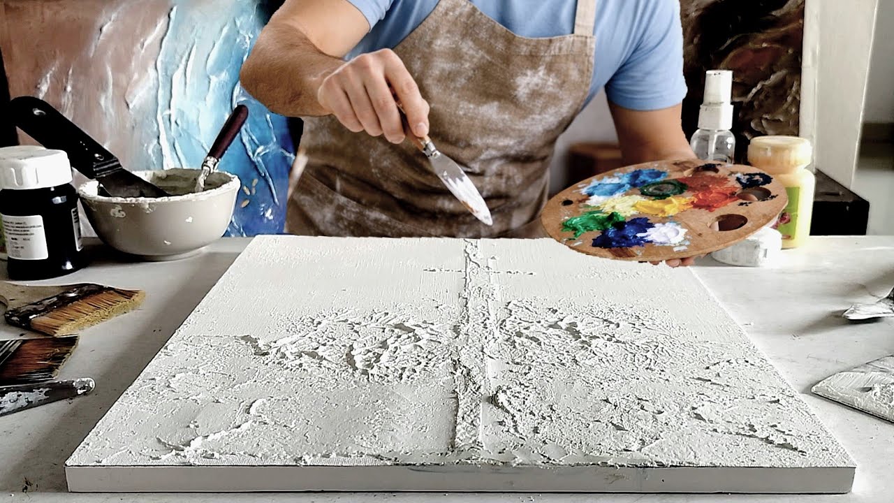 Textured Acrylic Treasures: Crafting Beautiful Abstracts with Earth Tone Colors