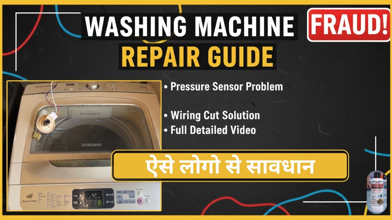 Washing Machine Pressure Sensor Chori? 😱 Karigar ne wiring bhi kaat di! | Repair Full Detail