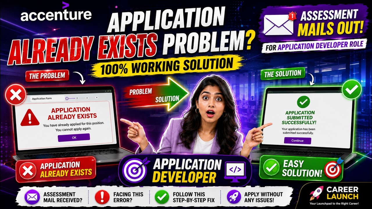 Accenture Application Already Exists Problem? ✅ 100% Working Solution |