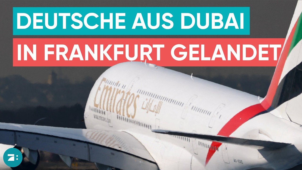 Nahost: Erster Flieger aus Dubai landet in Frankfurt