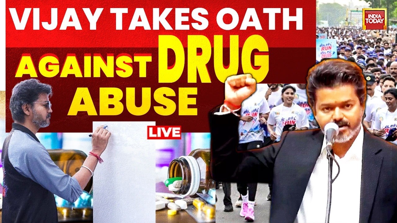 LIVE: CM Vijay Flags Off 'Start Run, Stop Drugs' Marathon | International Day Against Drug Abuse