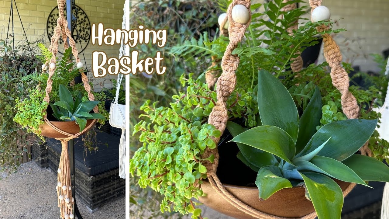 Macrame |Hanging planter basket | Easy!