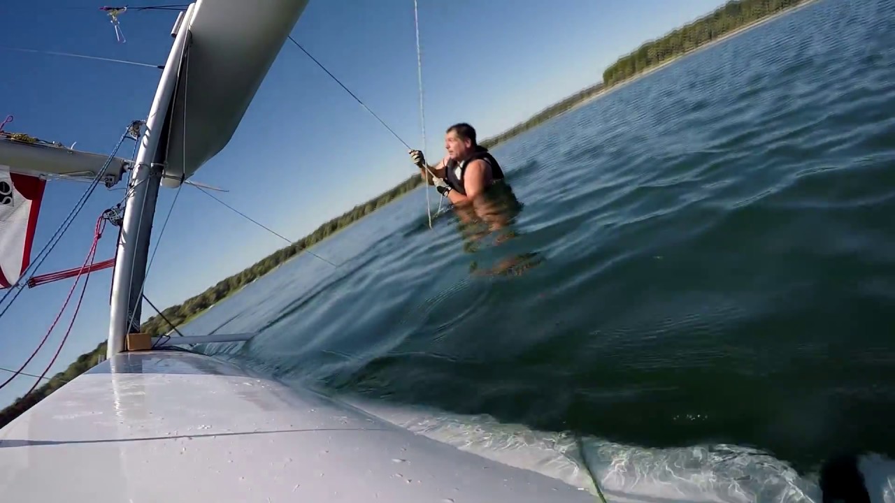 Nacra 570 Catamaran - Solo righting
