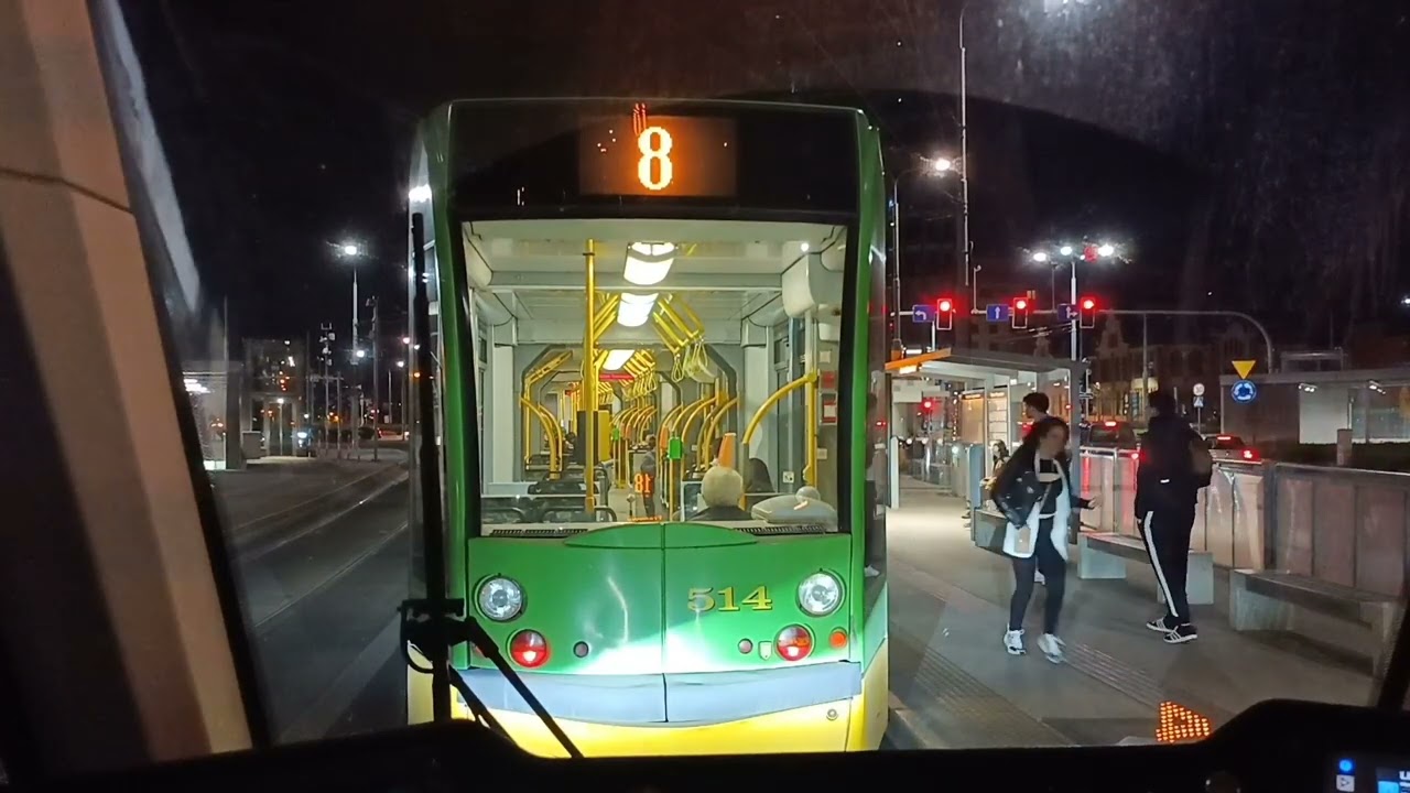Przez Poznań po zmroku- linia nr 18- Ogrody - Franowo - Moderus Gamma