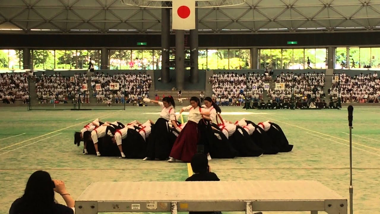 真和高校 2015体育祭 女子応援団 演舞
