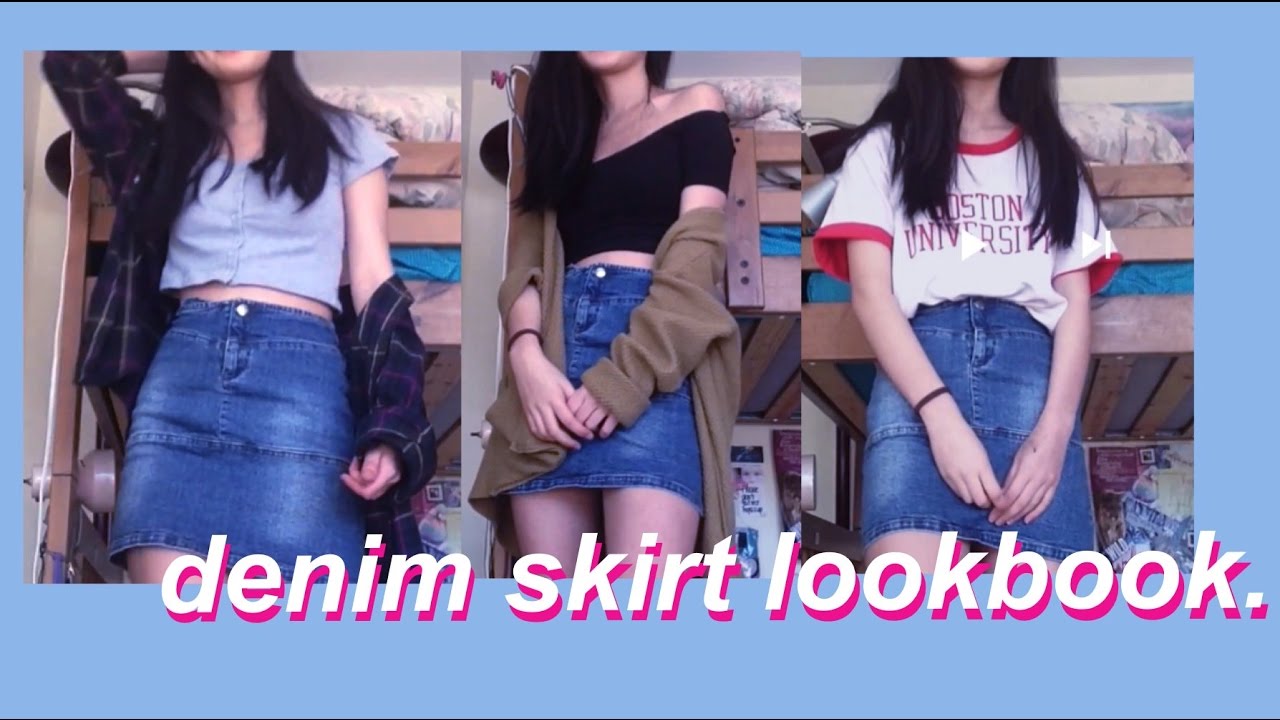DENIM SKIRT LOOKBOOK