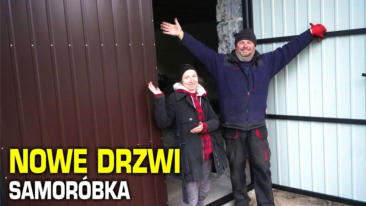 Z BRATEM zrobiliśmy drzwi do warsztatu - Remont za 30 000