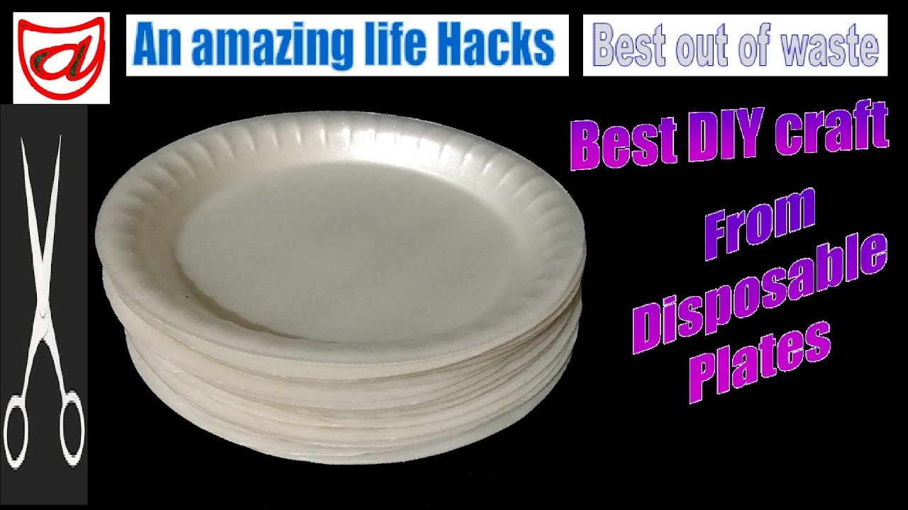 A beautiful DIY decor craft from disposable plates |  Waste material craft idea