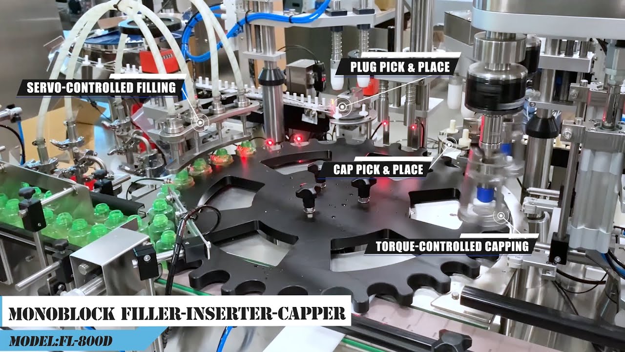 Automatic Monoblock Filler-Inserter-Capper