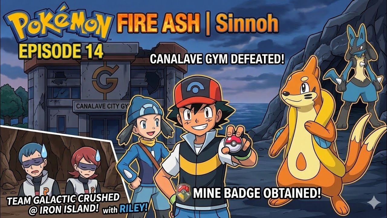 Pokemon Fire Ash (Sinnoh) # Episode 14 A Galactic Intervention: No Rest After the Canalave Gym