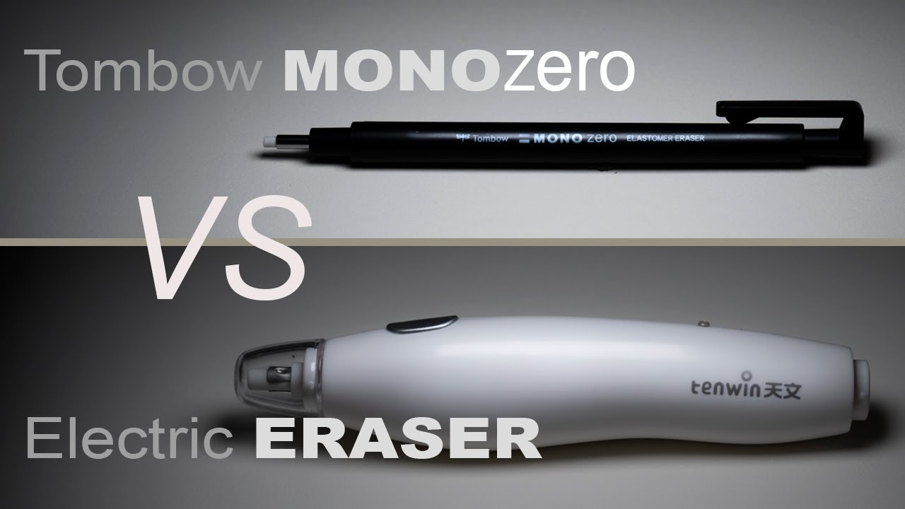 Tombow Mono Zero против электрического ластика