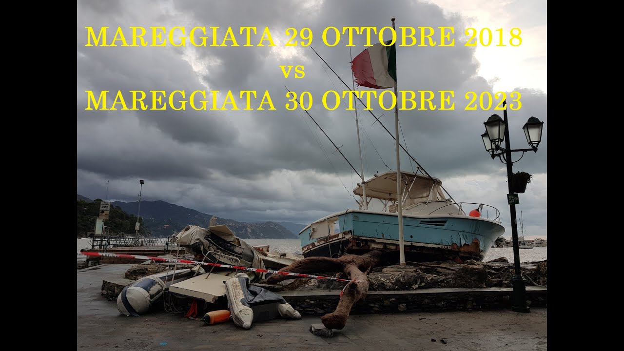 Mareggiata 29 ottobre 2018 vs Mareggiata 30 ottobre 2023 - Santa Margherita Ligure (GE)