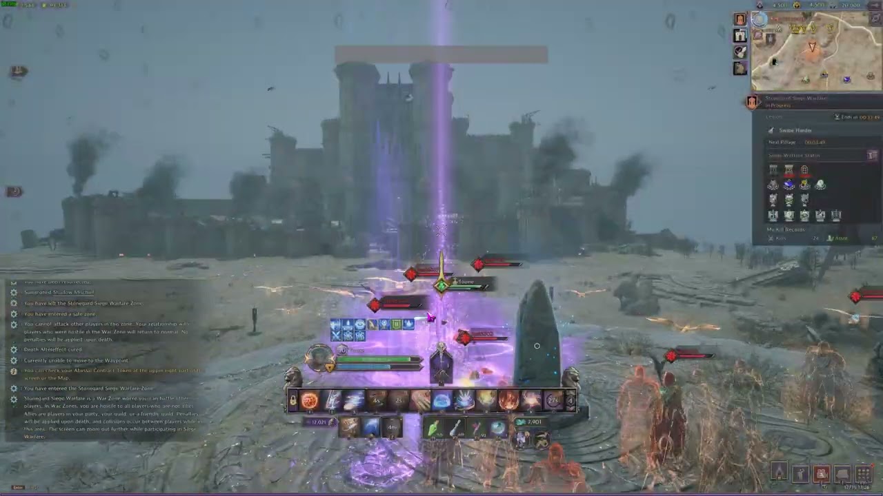 Throne and Liberty Kastleton Solo Siege 86 Kills/235 Assists Longbow/Dagger and Bow/Staff