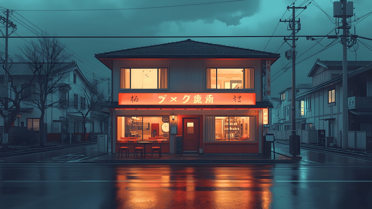 A Small Café on a Rainy Corner” ☕🌧️ | Chill Lofi