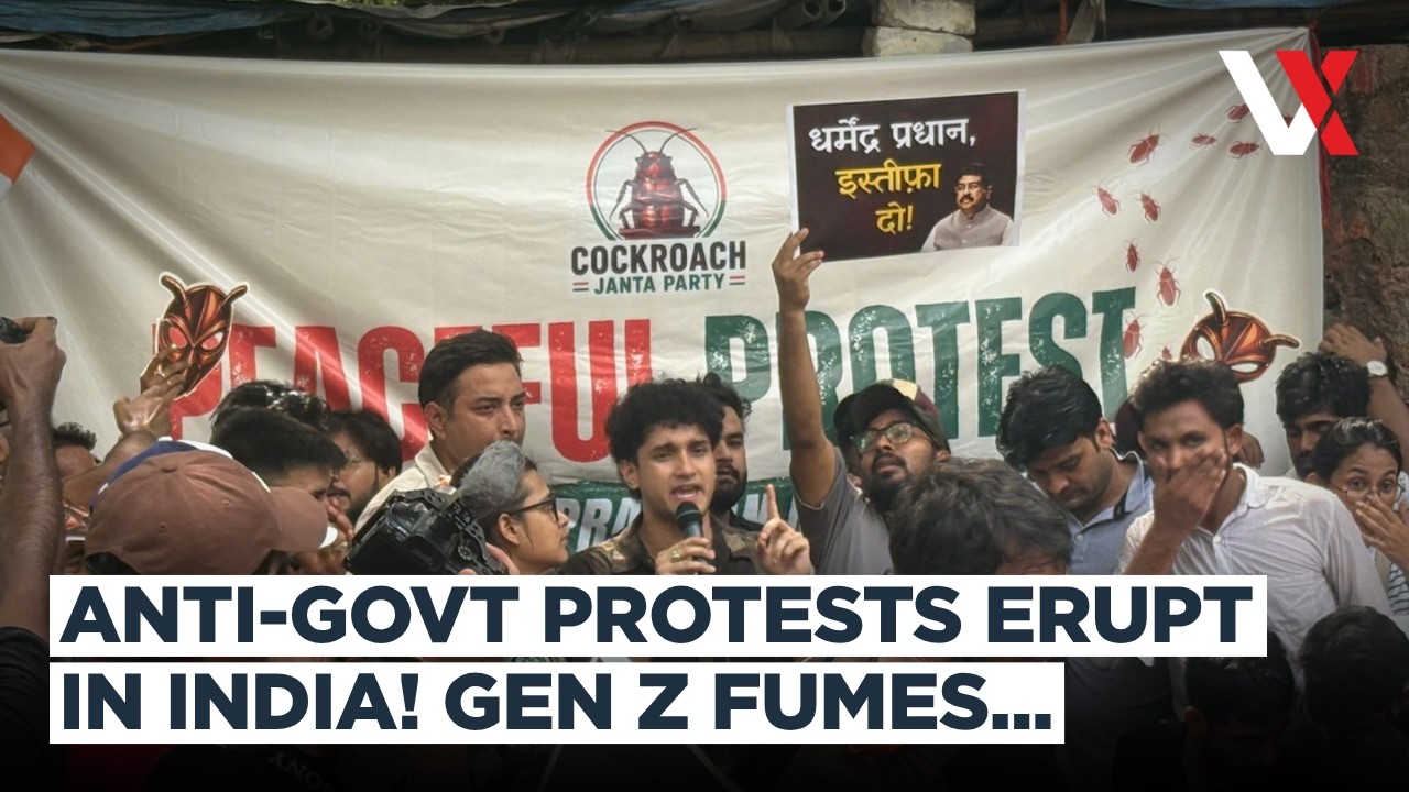 India's Gen Z,  &ldquo;Cockroach Party&rdquo; Lead Protest Against Modi Government In New Delhi | VERTEX