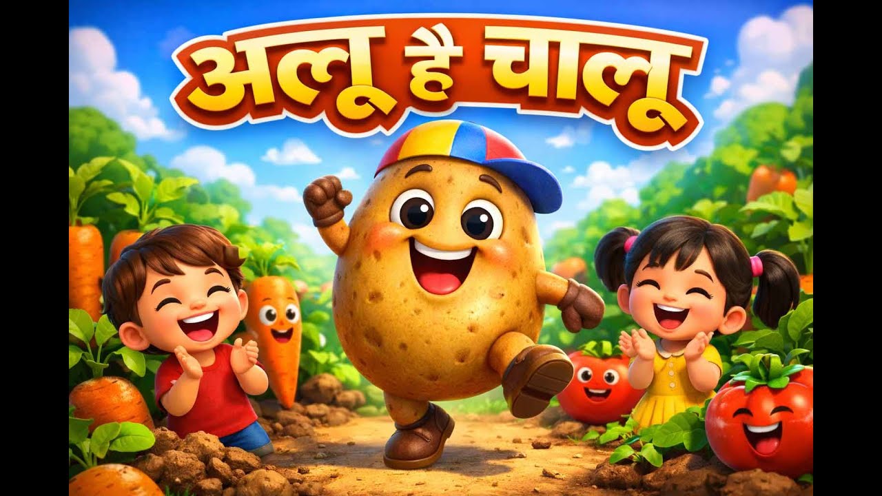 🥔 आलू का चालू | Aloo Ka Chalu New Hindi Kids Song | Potato Song for Children 🎶