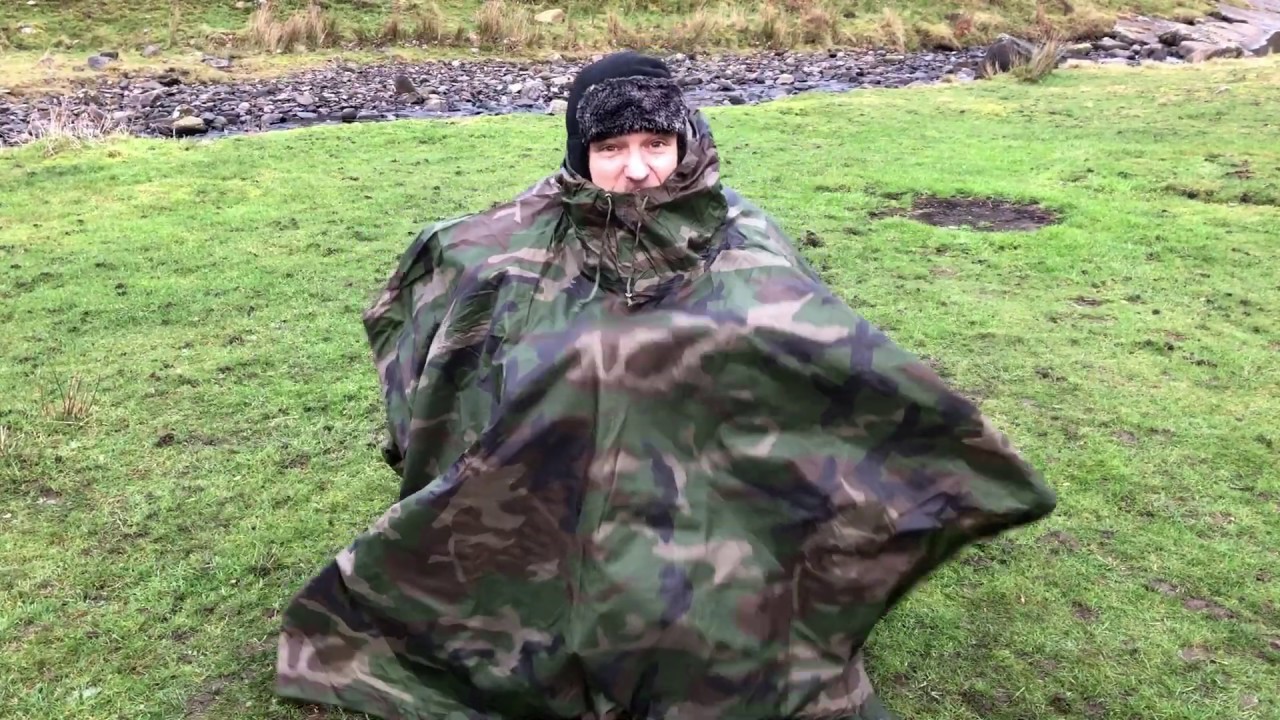 Poncho survival shelters
