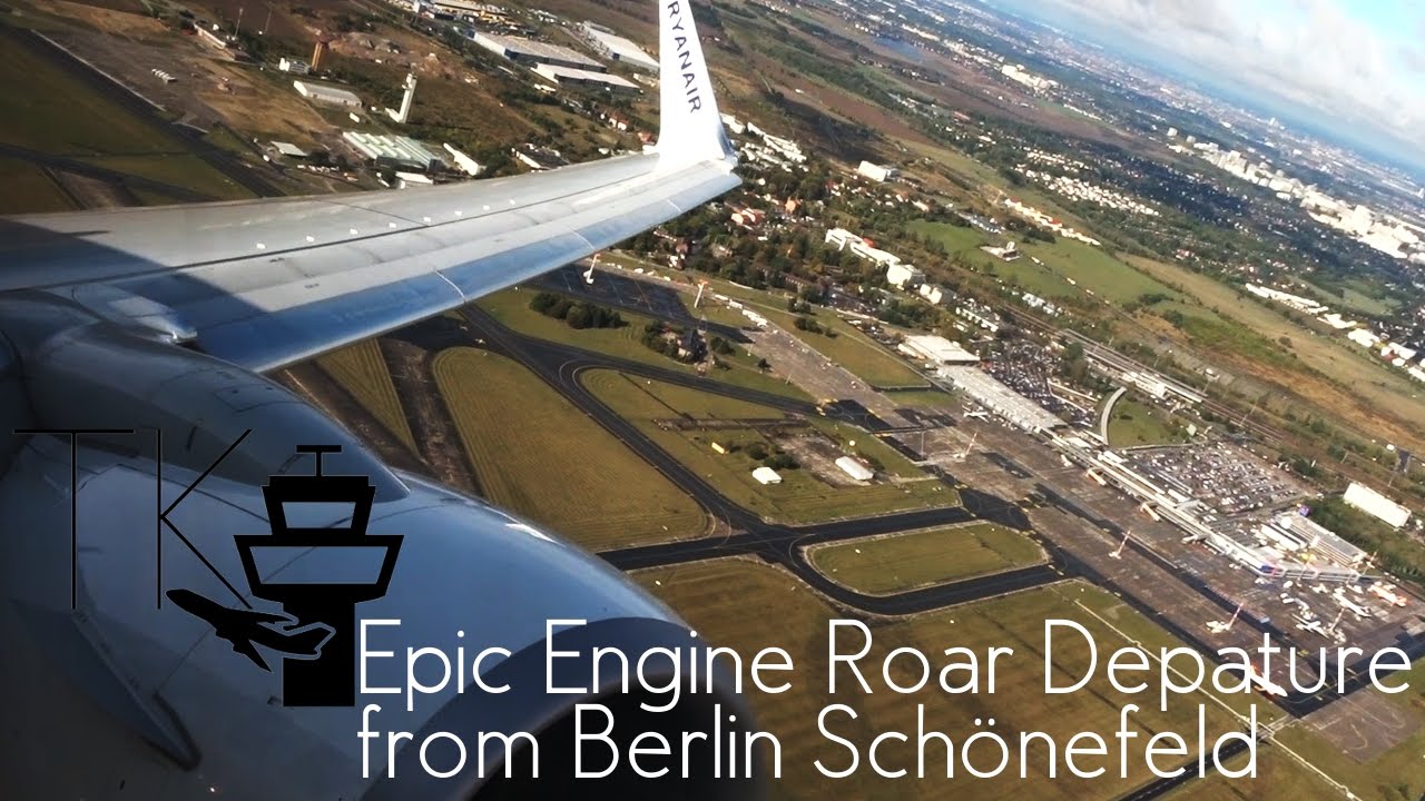 EPIC ENGINE ROAR! Ryanair Boeing 737-800 Beautiful Take Off from Berlin Schönefeld (SXF)