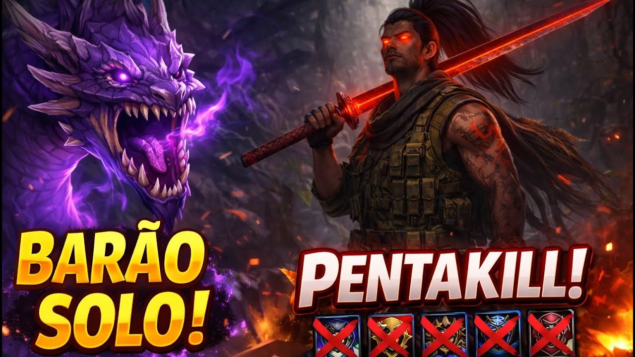 🔥 YASUO JUNGLE WILD RIFT! 🔥 FIZ BARÃO SOLO E PENTAKILL DE YASUO JUNGLE!