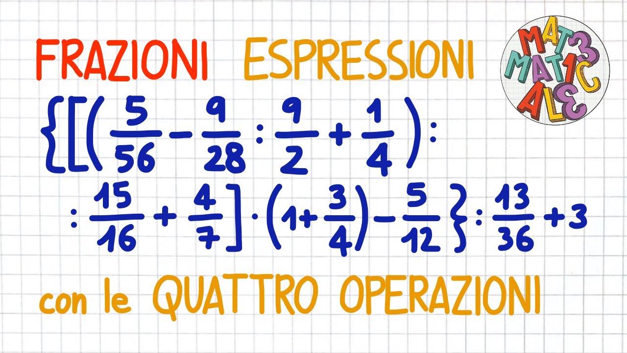 ESPRESSIONE con i numeri razionali positivi e le quattro operazioni _ FR30