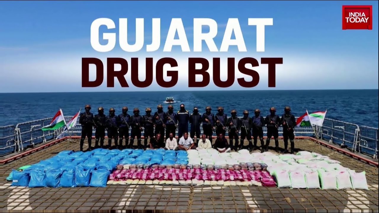 Record Drug Bust off Gujarat Coastline: Indian Navy and Narcotics Bureau Seize Over 3,000kg