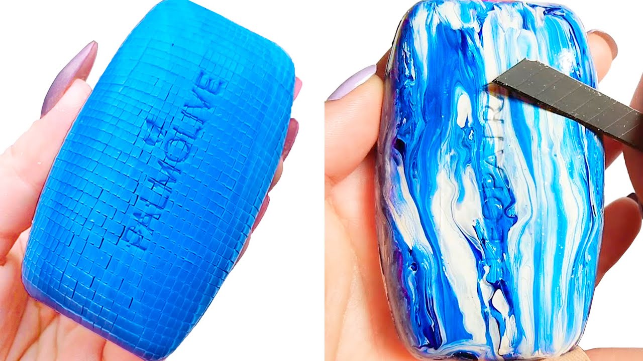 1 Hour Satisfying Soap Crushing Videos - Relaxing Soap Cutting ASMR for Sleep