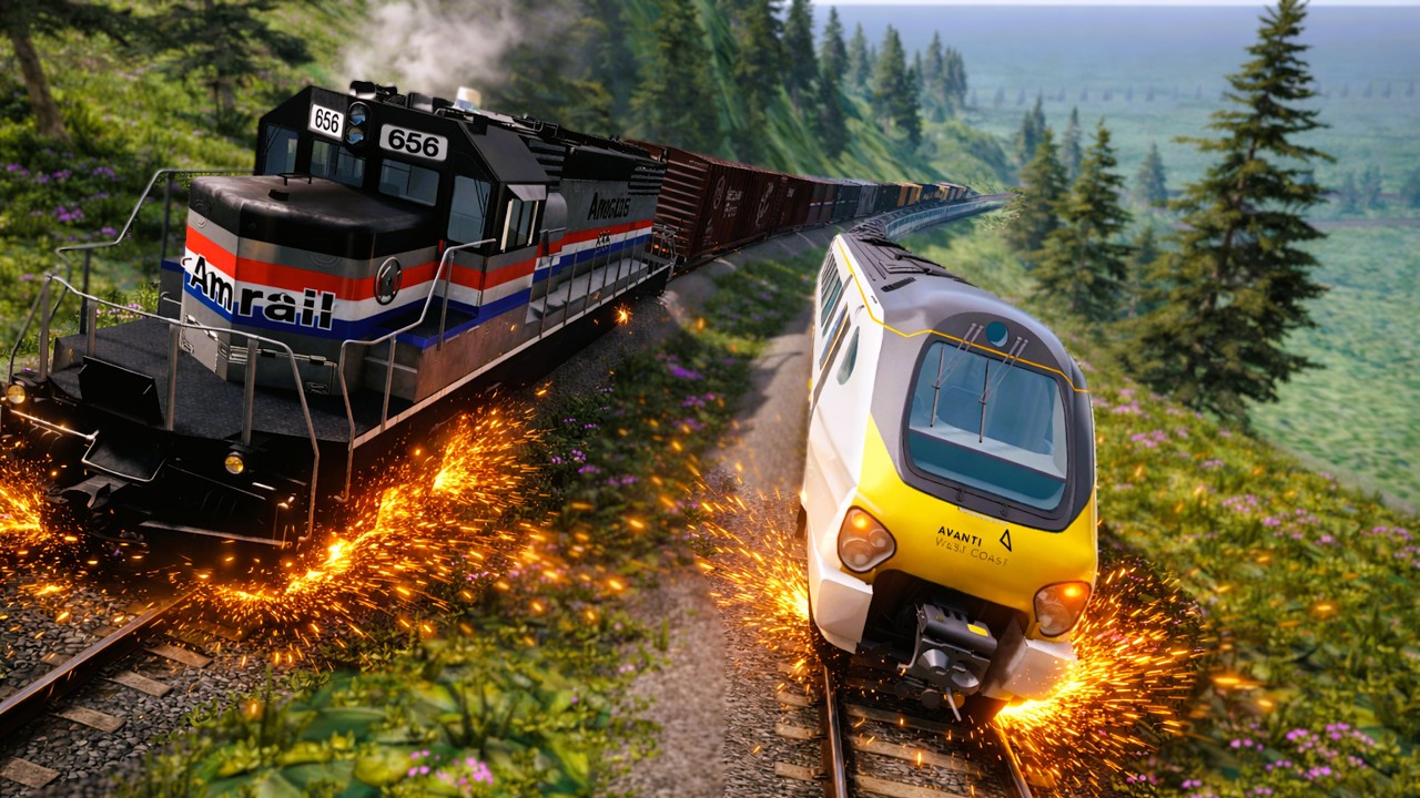 Extreme Train Crashes # 35 ( Train Hill Climb ) | @beamng
