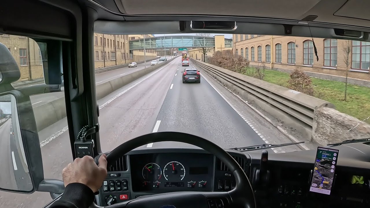 (4K)POV driving scania - road 40 through Borås Sweden