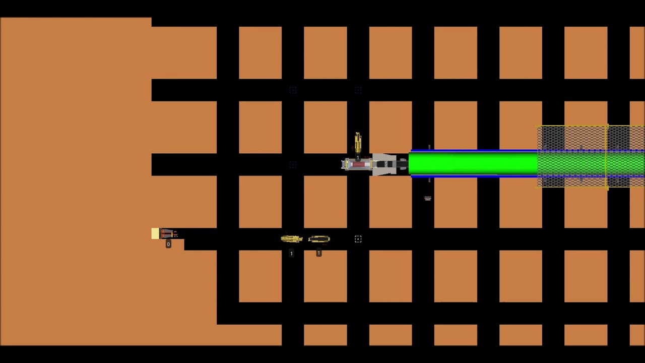 Bord-and-pillar mining simulation