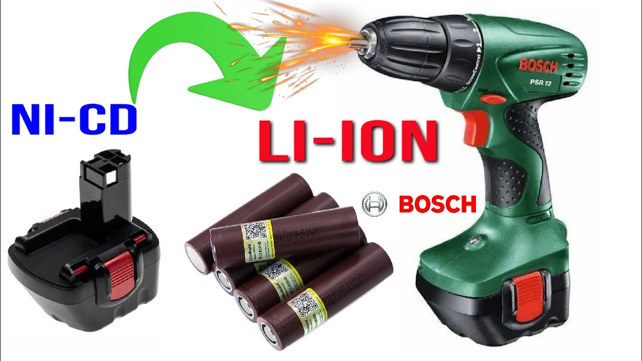 Bosch cordless drill Ni-Cd To Lithium BMS NiMH
